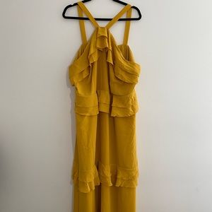 CURVE plus size floor length ruffle dress